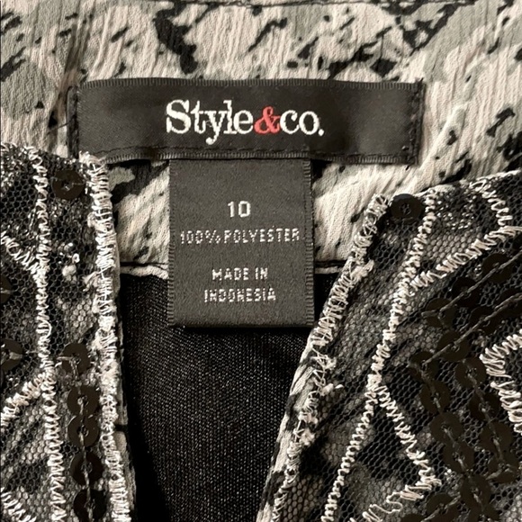Black & Gray swing dress from Style & Co, 10 - Picture 2 of 8